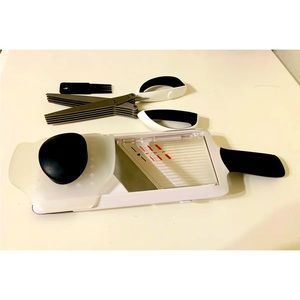 OXO good grips hand-held mandoline slicer, Berghoff multi-blade herb scissors